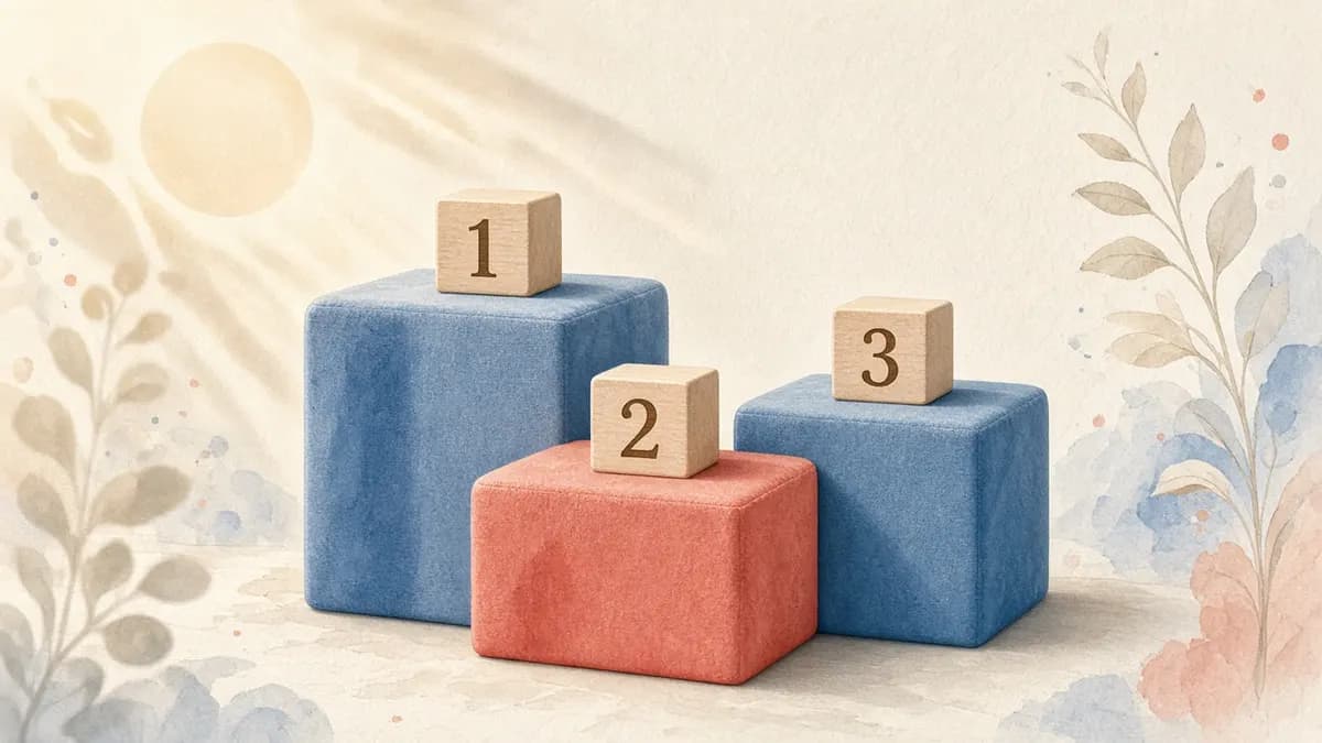 Illustration d’un podium top 10 des prénoms